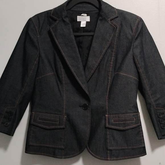 Ann Taylor Loft denim single button jacket size 6 - Picture 7 of 16
